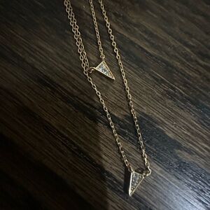 Elegant Gold Triangle Pendant Necklace